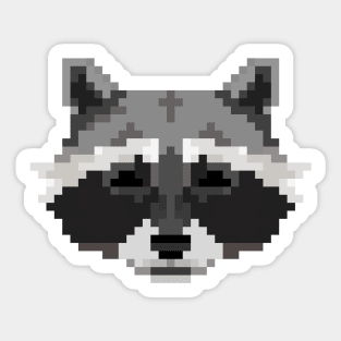 Pixel Raccoon Sticker